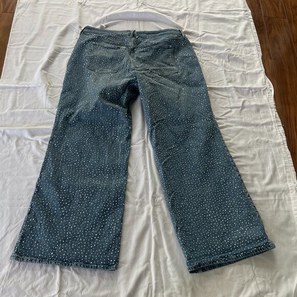 Good American Sky Blue Wide Leg Jeans - Picture 9 of 10
